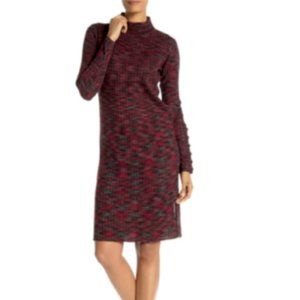 3x$15 Solutions Sweater Dress | Red Funnel Neck | Long Sleeve | Size M